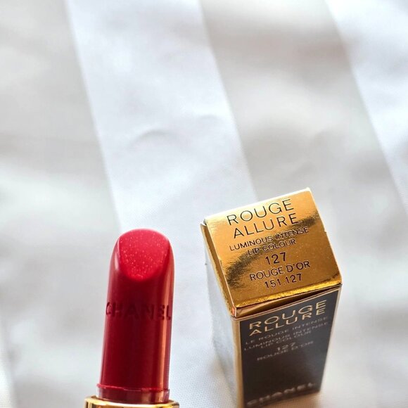 Chanel Rouge Allure 127 Rouge D'Or Luminous Intense Lip Colour Lipstick MU3 - Picture 1 of 4